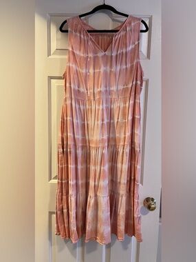 Old Navy Tie-Dye Tiered Sleeveless Midi Dress
